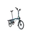 Brompton C Line Explore Mid Bar 6 speed with Rack in Ocean Blue
